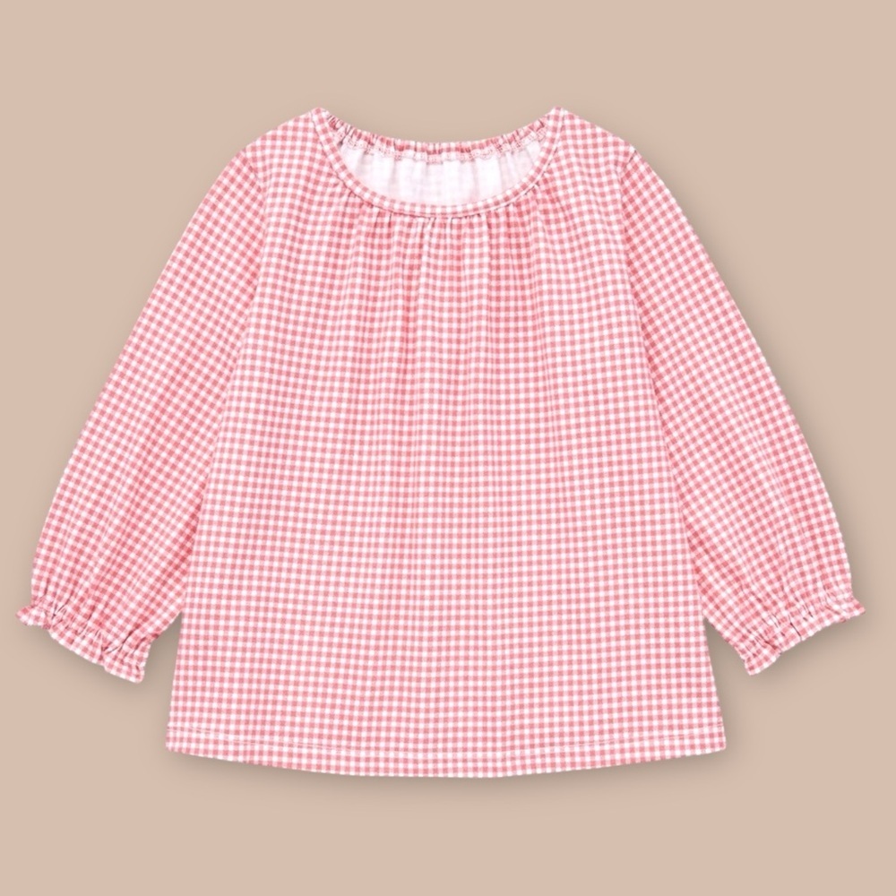 [KID] UNIQLO Kids AIRism Cotton LS Tee 18–14M Red/White